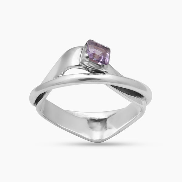 Amethyst Silver Rings