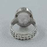 Rainbow Moonstone Silver Ring