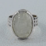 Rainbow Moonstone Silver Ring