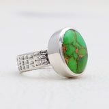 Rainbow Moonstone Silver Rings