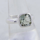 Blue Topaz Cut Gemstone Solid Silver Ring