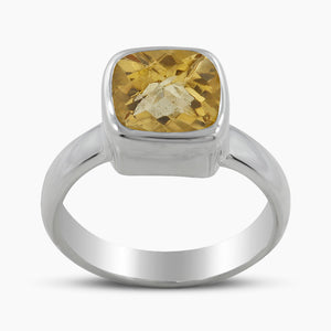 925 Sterling Silver Citrine Ring