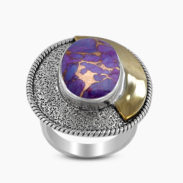 925 Silver Purple Turquoise Rings
