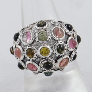 Tourmaline Silver Rings
