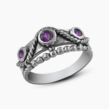 Blue Topaz Silver Rings