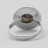 Abalone Shell Sterling Silver Textured Rings
