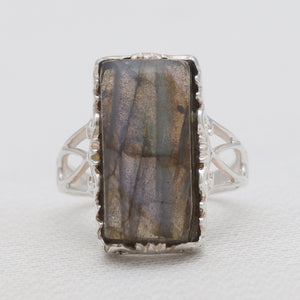 925 Sterling Silver Labradorite Rings