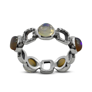 925 Sterling Silver Larimar Ring