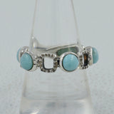 Sky Blue Larimar Gemstone 925 Sterling Silver Ring