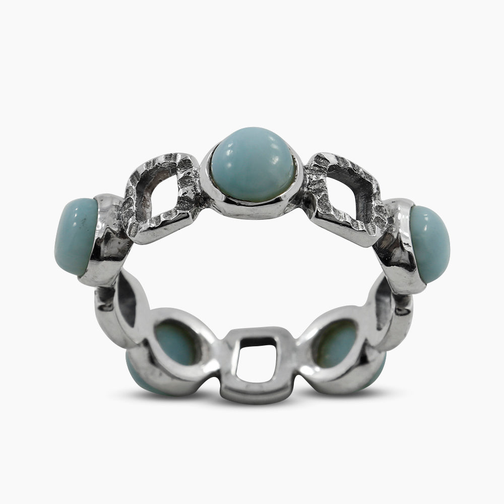 925 Sterling Silver Larimar Rings