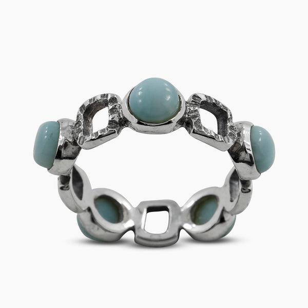 925 Sterling Silver Larimar Rings