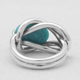 Rainbow Moonstone Silver Rings