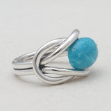 Rainbow Moonstone Silver Rings