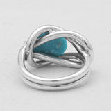 Rainbow Moonstone Silver Rings