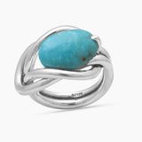 Rainbow Moonstone Silver Rings