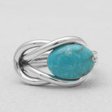 Rainbow Moonstone Silver Rings