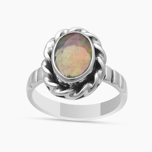 Ethiopian Opal silver Ring