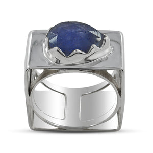 925 Sterling Silver Larimar Ring