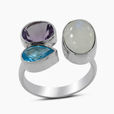 925 Sterling Silver Larimar Rings