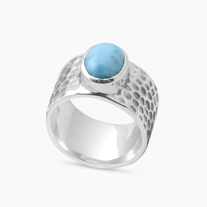 925 Sterling Silver Larimar Rings