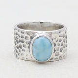 925 Sterling Silver Larimar Rings