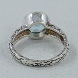 Blue Topaz Gemstone Silver Ring - Artisan Collection