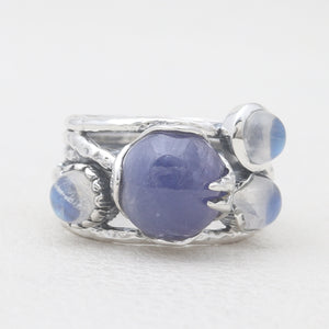 Natural Tanzanite Silver Rings