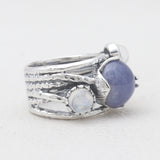 Natural Tanzanite Silver Rings
