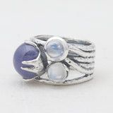 Natural Tanzanite Silver Rings