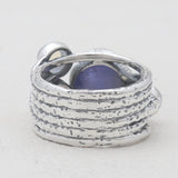 Natural Tanzanite Silver Rings