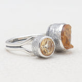 Rainbow Moonstone Silver Rings