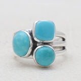 Rainbow Moonstone Silver Rings