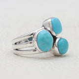 Rainbow Moonstone Silver Rings