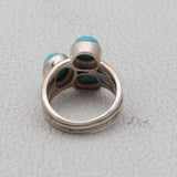 Rainbow Moonstone  Silver Ring