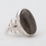 Rainbow Moonstone Silver Rings