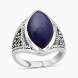Natural Rainbow Moonstone Silver Rings