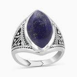 Natural Rainbow Moonstone Silver Rings