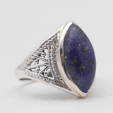 Natural Rainbow Moonstone Silver Rings