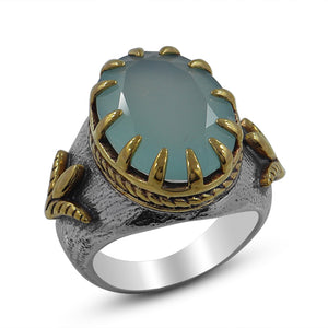 925 Sterling Silver Larimar Ring