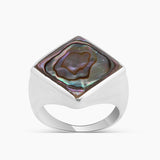 Abalone Shell Silver Rings