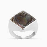 Abalone Shell Silver Rings