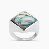 Abalone Shell Silver Rings