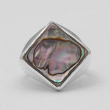 Abalone Shell Silver Rings