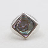 Abalone Shell Silver Rings