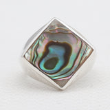 Abalone Shell Silver Rings