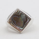 Abalone Shell Silver Rings