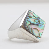Abalone Shell Silver Rings