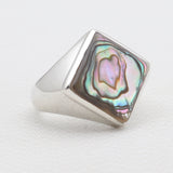 Abalone Shell Silver Rings