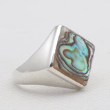 Abalone Shell Silver Rings