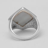 Abalone Shell Silver Rings